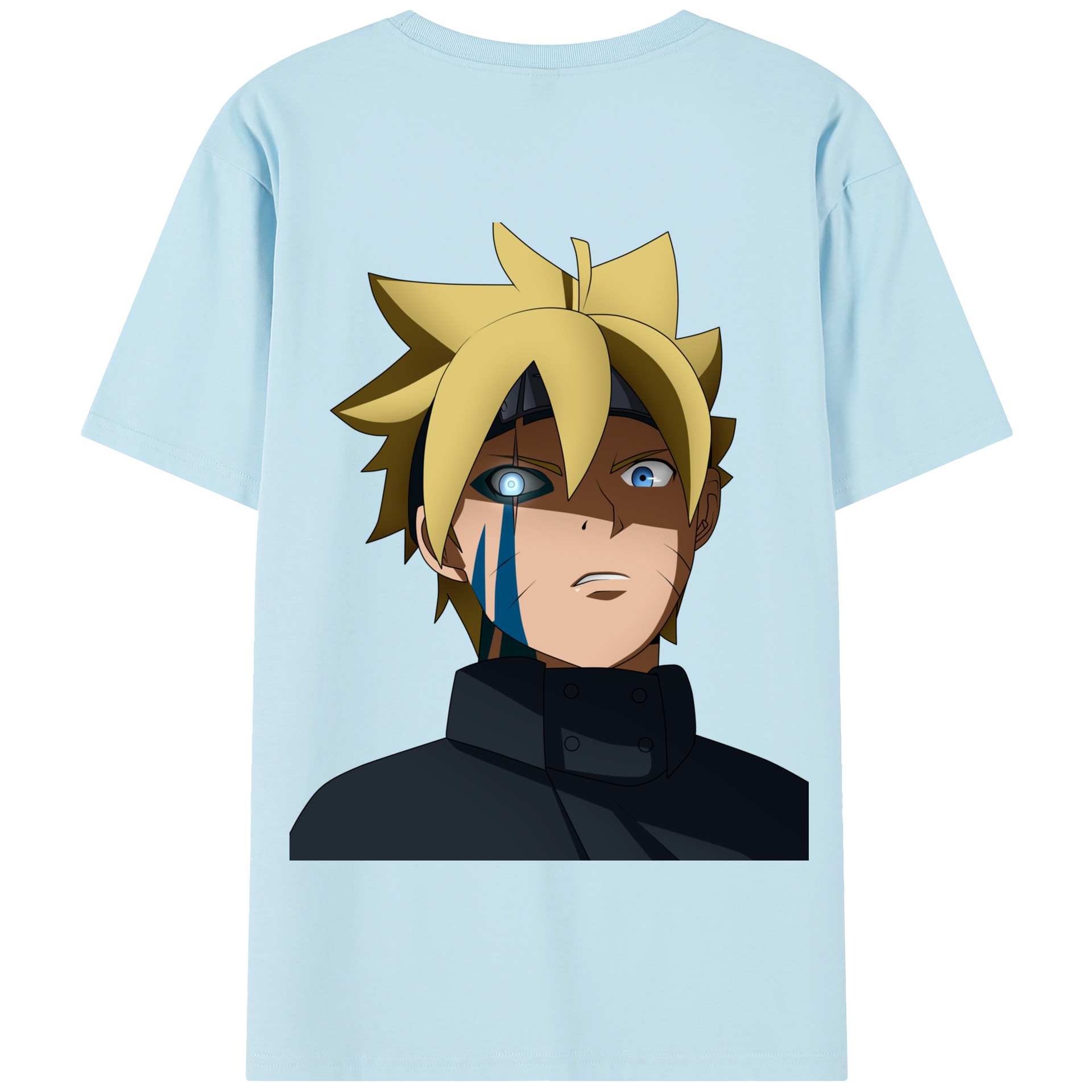 （画像用） NARUTO -ナルト- うずまき ボルト Uzumaki Boruto 綿100％半袖Tシャツ（背面プリント）